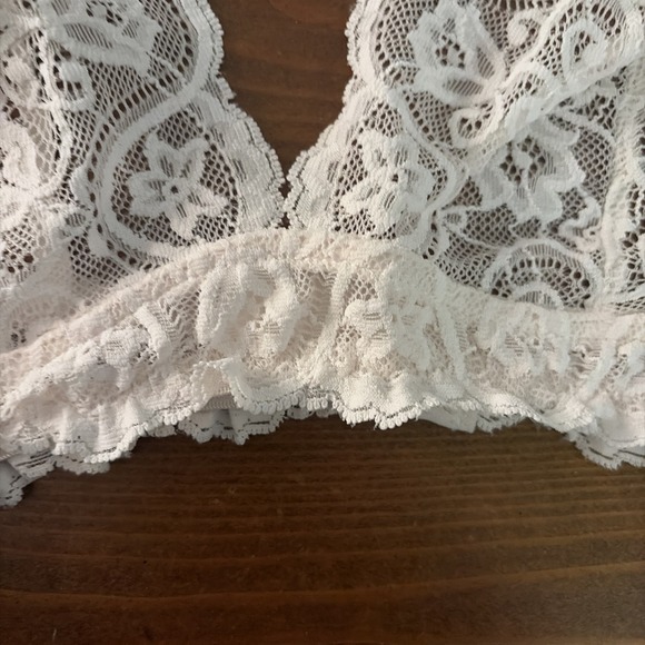 COMMANDO White Ivory Lace Bra Size Large - Picture 3 of 8